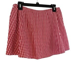 NTW WAYF Skirt Red White Check Size M